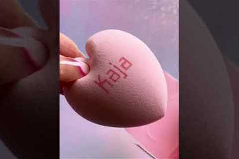 Unboxing the cutest makeup blending sponge EVER, Love Beat 🥺💖 | Kaja Beauty #shorts #kbeauty