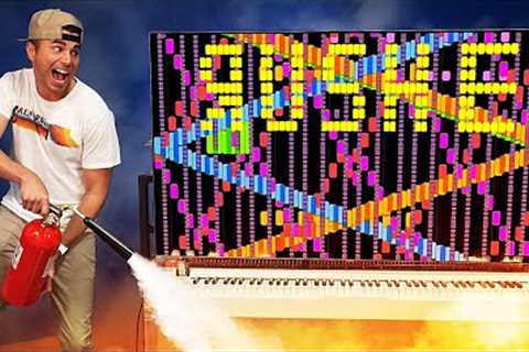 Robot Piano Catches Fire Playing Rush E (World’s Hardest Song)