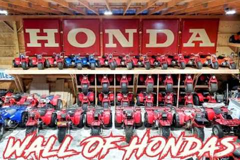 How to Make a Wall of Honda Three Wheelers!  When you run out of floor space, go up!