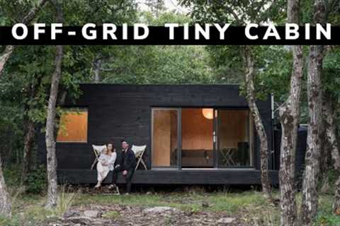 Couple with ZERO Building Experience Builds Off-Grid DIY Tiny Cabin