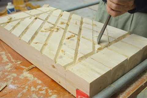 Solid Wood Processing Idea With Extremely Unique And Creative Design // Inspiring Woodworking Design