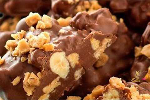 10 Minutes Recipe | Chocolate Dessert | No Bake Dessert recipe | Dessert Recipe | Snackers Cluster