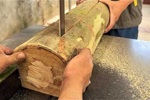 Easy Woodworking Projects // Build Rustic &amp; Unique Outdoor Tea Table From Solid Wood Trees