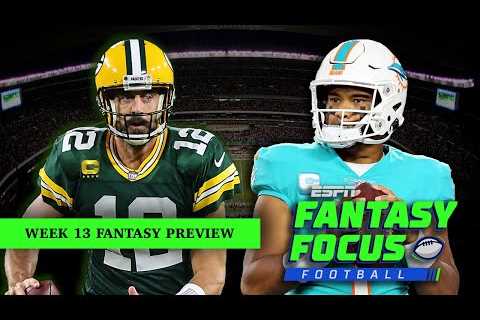 Week 13 Fantasy Preview + News or Noise + Rankings | Fantasy Focus 🏈