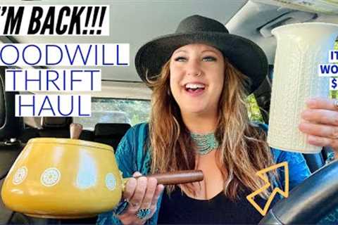 I'M BACK!!! GETTING BACK TO GOODWILL! | Thrift With Me | Goodwill Haul | It's Good To Be Home!