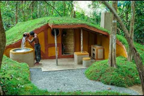 25 Days Building The Most Amazing Underground Hobbit House and Water Tube