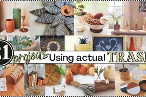 ⭐21 DIY RECYCLE CRAFT PROJECTS TO DECORATE YOUR HOME - FREE - REUSE CARDBOARD, PLASTIC, GLASS &amp; ..