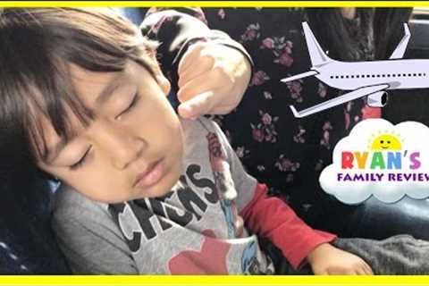 Family Fun Vacation! Kid Airplane Trip Disney World! Sour Ice Cream Candy! Ryan's Family Review Vlog