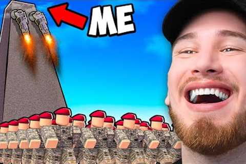 Spending $73,620,013 for the STRONGEST ARMY BASE in Roblox!