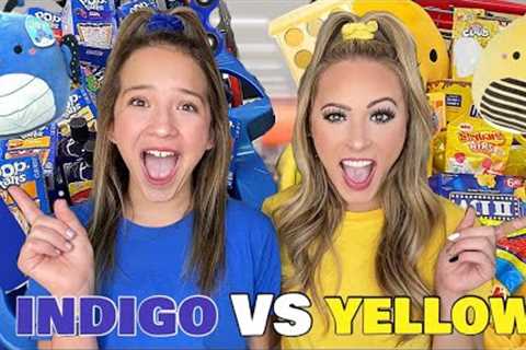 YELLOW 🍋☀️ VS INDIGO 💙🌀 TARGET SHOPPING CHALLENGE *NO BUDGET*