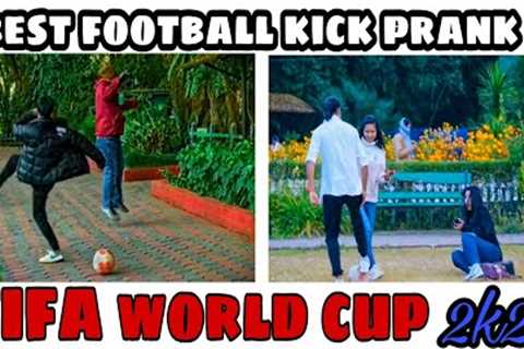 Fake football kick prank On cute girls@Edwin Limbu #prank #darjeeling #football
