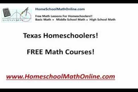 Texas Free Online Homeschool Math Courses