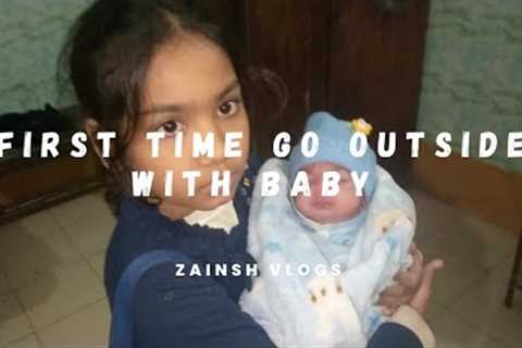 First time going outside with baby/shopping/dinner@zainsh vlogs