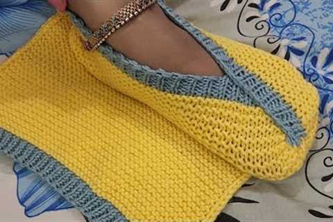 New design ladies knitting shoes | very easy ladies knitting booties | sleeper | socks