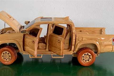 Wood Carving - Toyota Tacoma TRD Pro 2022 - Woodworking Art