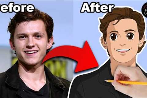 anniversary gifts for him | cartoon your photo tom holland