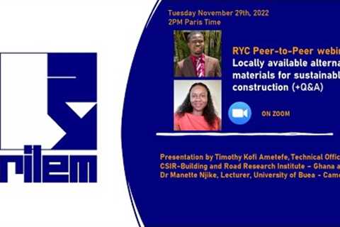 Locally available alternative materials for sustainable construction by Dr Manette Njike