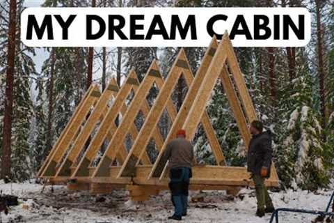 Building A-Frame Cabin in Northern Sweden Part 1