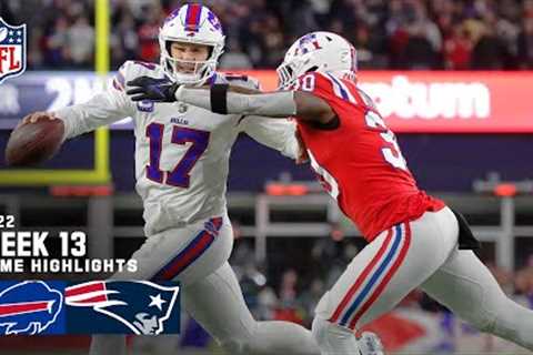 Buffalo Bills vs New England Patriots | 2022 Week 13 Game Highlights