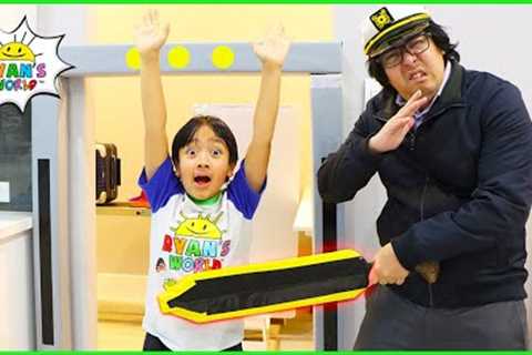 Ryan going through Airport Security with Daddy THE MOVIE 1 hr kids video!!