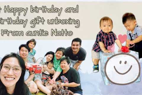 1st time for Panpol's birthday and unboxing from Auntie Natto | Panpol Vlogs