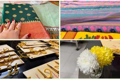 Wedding Gifts for our whole family and more Saree shopping || Card e Lagano holo Holud Sindoor😇