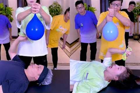Balloon cutting challenge is too exciting, save it for later!  !  !  Funny Party Game Challenge