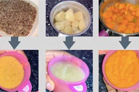 3 Baby food recipes || 6 to 9 months baby food || Healthy &amp; yummy baby food