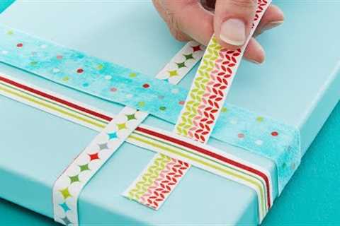 Decorate a Gift Box with Woven Fabric Ribbon