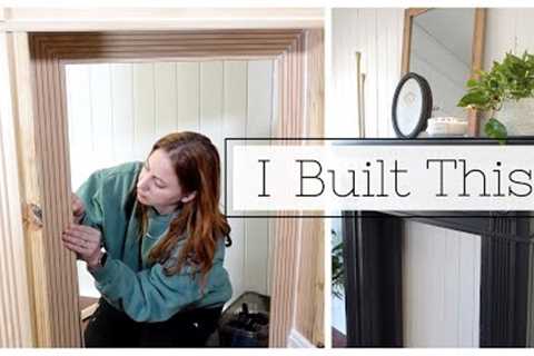 DIY Faux Fireplace Mantle // Build it Yourself!! // Woodworking
