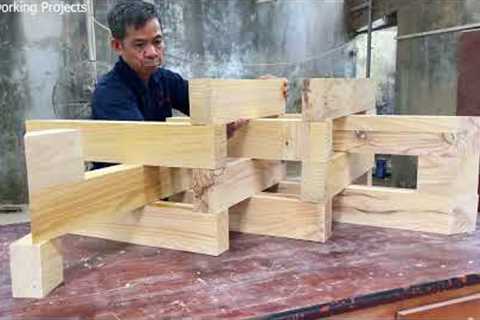 Installation Art In Woodworking _  Amazing Table Design