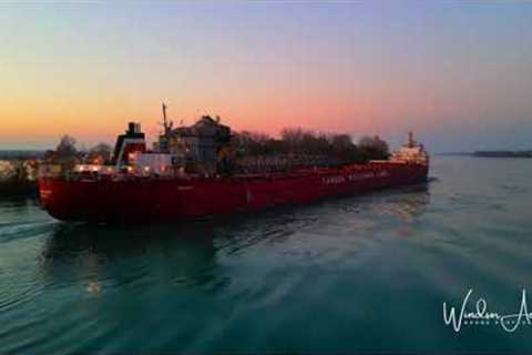 CHASING SUNSET WITH THE CSL FRONTENAC by Windsor Aerial Drone Photography