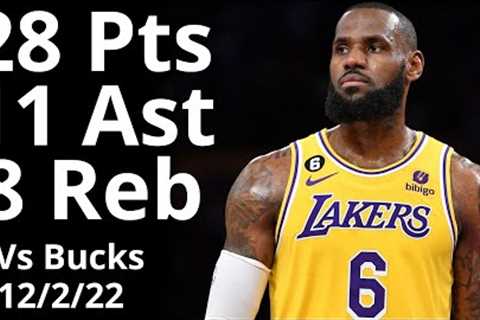 Lebron James 28 Pts 11 Ast 8 Reb vs Bucks Highlights