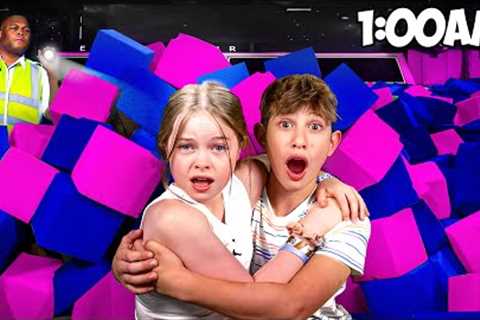 My Daughter's 24 HOUR TRAMPOLINE PARK Challenge