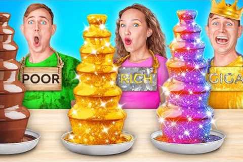 POOR VS RICH VS GIGA RICH || Cooking Chalenge! Simple Secret Kitchen Hacks and Tools by 123 GO! FOOD