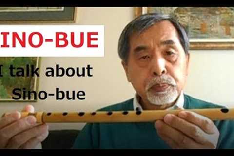 Sino-bue. Japanese bamboo flute. Traditional instrument.