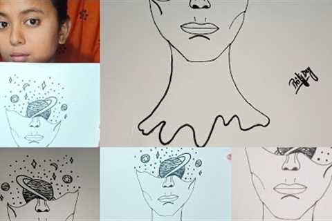 Unique sketch!! Easy drawing for beginners|| Step by step|| #drawing #sketching #painting #artist