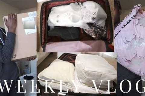 WEEKLY VLOG |  AMAZON UNBOXING + PACK WITH ME TO GO SEE MY FAMILY