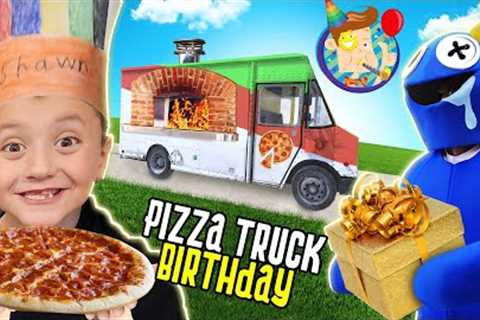 Shawn's Flaming Hot Pizza Truck Birthday + Blue's Huge Surprise Gift (FV Family Vlog)