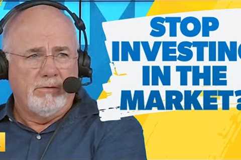 Stop Investing In The Stock Market Since It's Down?