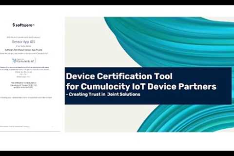 Certification Tool for Cumulocity IoT Device Partners