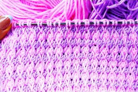 💥this is a trend Trend  2022 pattern knitting . continental knitting for beginners