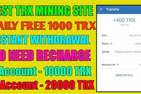 New Usdt/Trx Earning Site || Usd/Trx Mining Site 2022 Without Investment || Usdt Earning Website