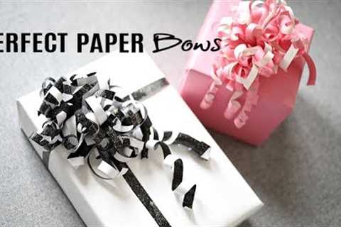 HOW TO MAKE CURLY BOWS OUT OF WRAPPING PAPER!