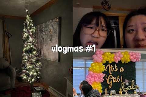 vlogmas 😳 week 1 (work, shopping, baby shower)