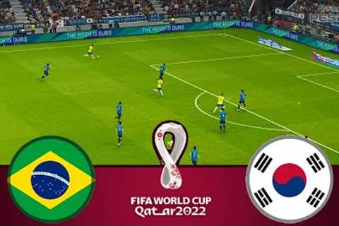 Brazil vs South Korea LIVE | FIFA World Cup Qatar 2022 | Watch Along &amp; PES 21 Gameplay