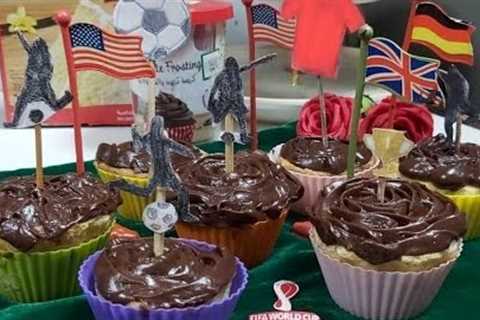 World cup Football Fever With Betty Crocker |Football Theme Cupcake| Make your own Cake With Batty