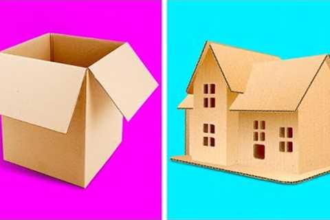 FIRST TO FINISH CARDBOARD ART SCHOOL WINS || DIY Origami Paper Hacks! Challenge By 123 GO! TRENDS