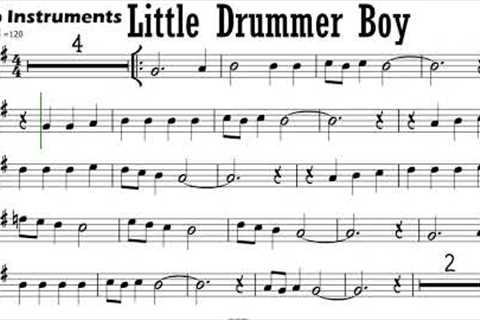 Little Drummer Boy Bb Instruments Sheet Music Backing Track Play Along Partitura
