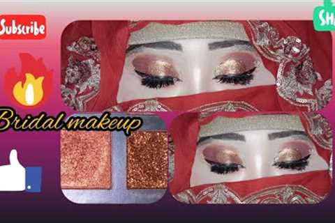 copper glitter smoke eyes 👀✨🪄 makeup 💄 by @learningwithifzshi do subscribe for more video 🙂